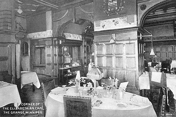 Postcard view of Elisabethian Café in the Cox House
