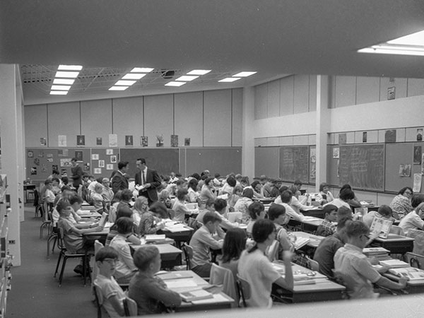 Interior of the newly constructed Crescentview School