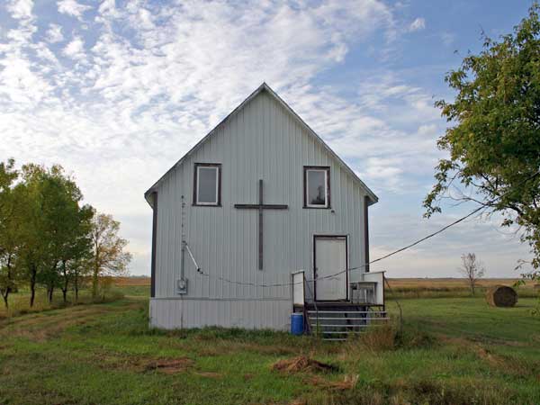 Dand United Church, formerly a Quaker church at Chain Lakes