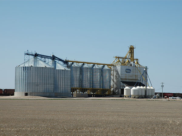 The former Agricore United grain elevator A at Dauphin