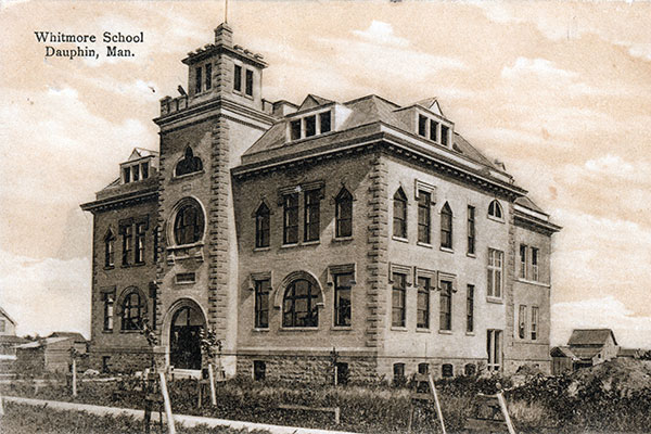Postcard view of Whitmore School