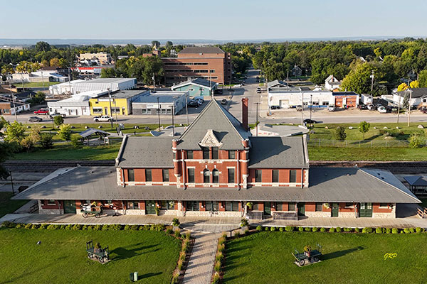 The former Canadian National Railway station at Dauphin