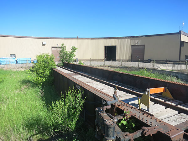 Turntable in front of the former Canadian National Railway Engine House