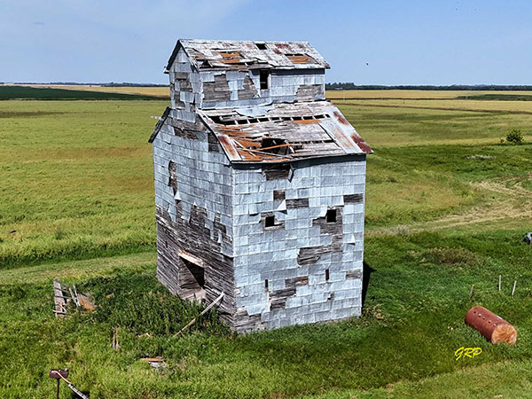 Aerial view of the former Deason Family Grain Elevator