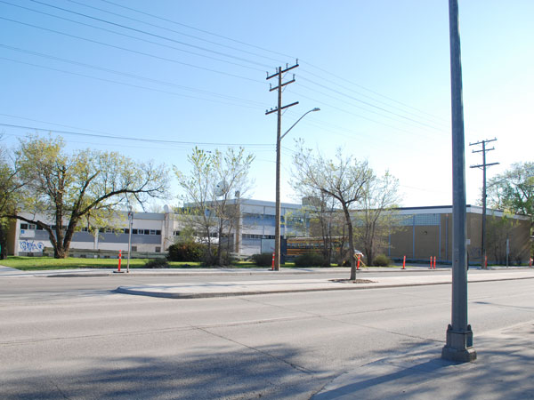 The former Deer Lodge Junior High School building