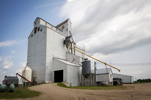 The former Manitoba Pool grain elevator at Deloraine