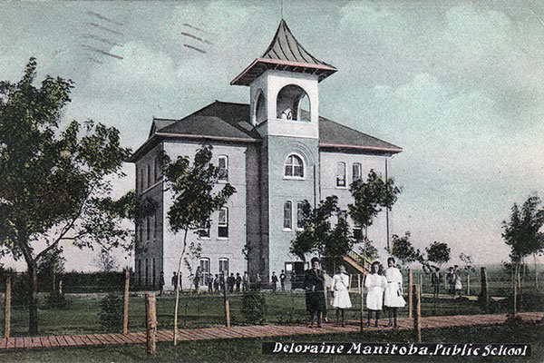 The third Deloraine School building, opened in November 1902 and destroyed by fire in December 1935