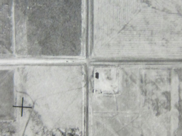 Aerial photograph of the Donore School site in the centre of view