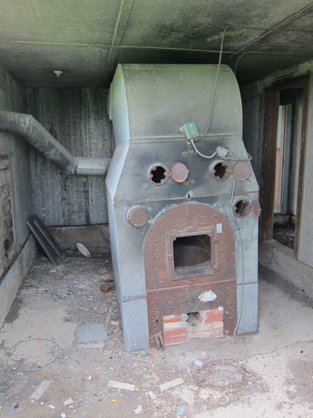 Furnace used to heat the school building