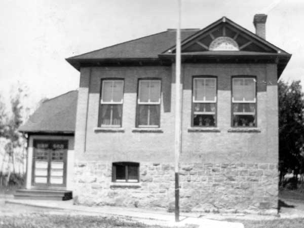 The former Edwin School building, demolished in 1960