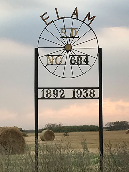 Commemorative sign for the second Elam School