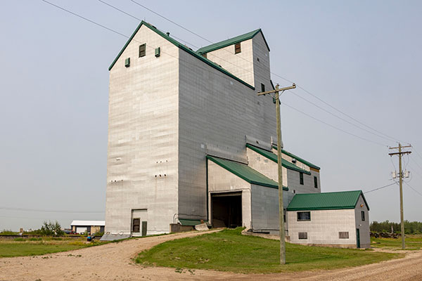 The former Manitoba Pool grain elevator B at Elkhorn