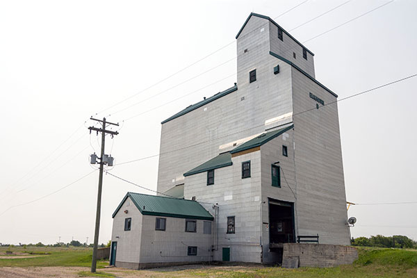 The former Manitoba Pool grain elevator B at Elkhorn