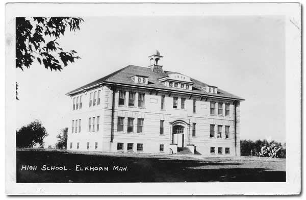 Postcard view of Elkhorn School
