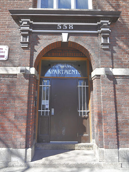 Entrance to Elmhurst Apartments