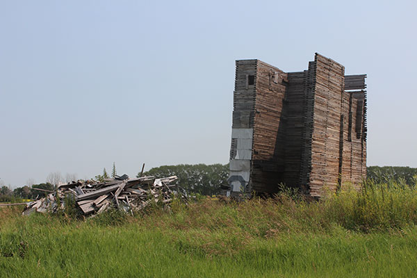 Remains of the grain elevators at Elva