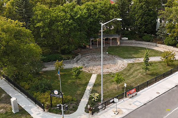 Aerial view of Elva Fletcher Way