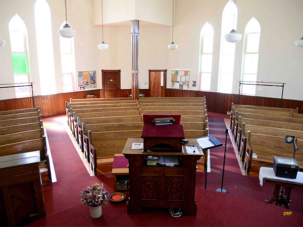 Interior of Emerson Baptist Church