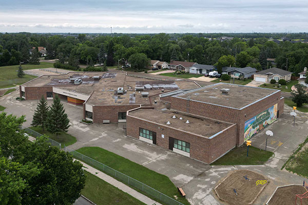 Aerial view of Emerson Elementary School