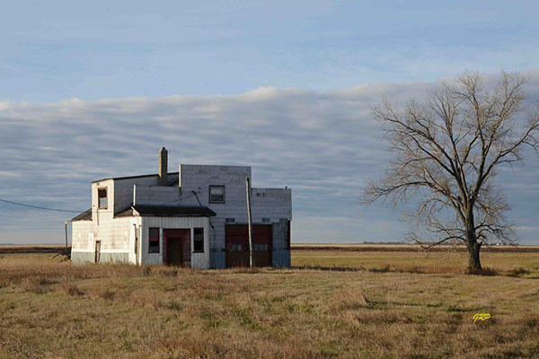 The former White Rose Service Station near Fannystelle