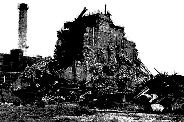 Federal grain elevator being demolished