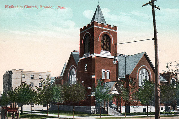 Postcard view of First Methodist Church