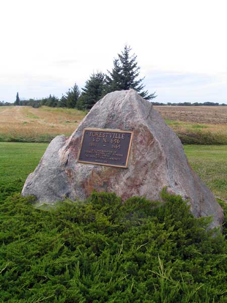 Forestville School commemorative monument