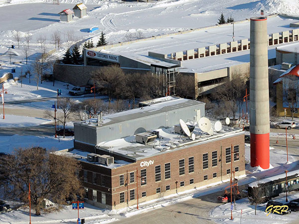 Aerial view of the former CNR Power House