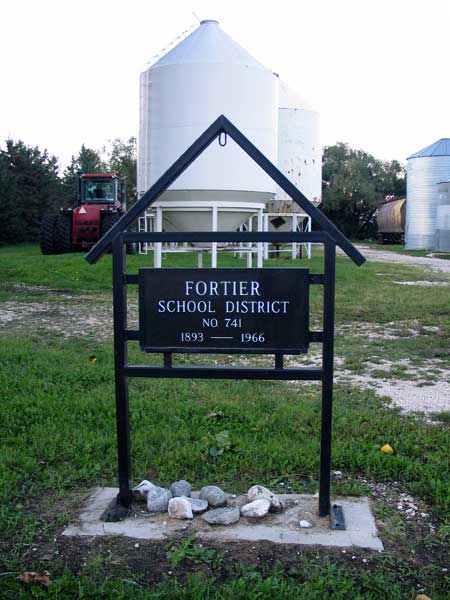 Fortier School commemorative sign
