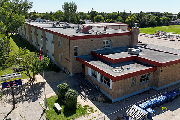 Aerial view of Frontenac School