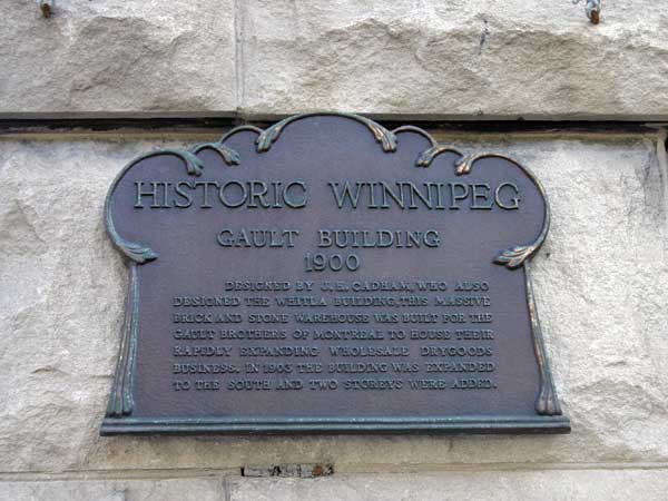 Gault Building commemorative plaque