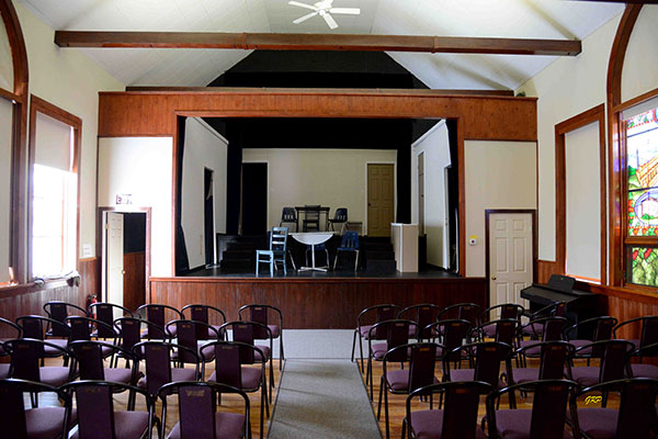 Interior of the former Gimli Unitarian Church