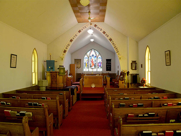 Interior of St. Stephen’s Anglican Church at Glenboro