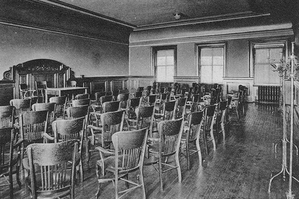 Postcard view of Board Room in Grain Exchange Building