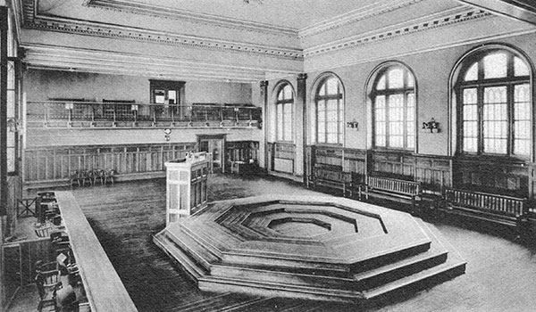 Postcard view of Council Room in Grain Exchange Building