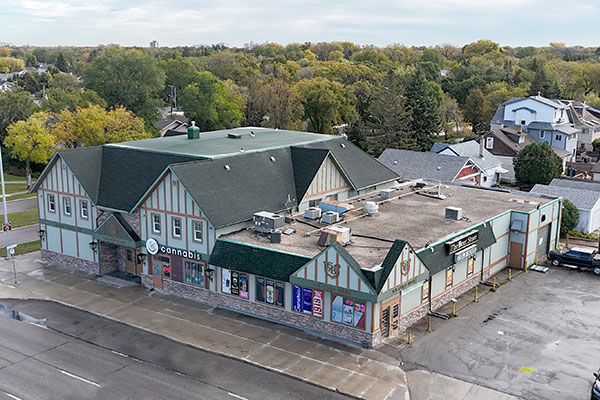 Aerial view of the Green Brier Inn