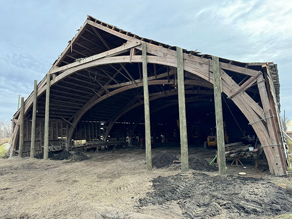 The former Griswold Skating Rink undergoing demolition