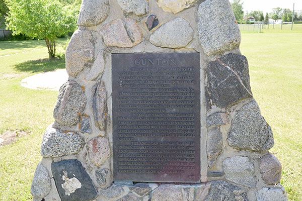 Gunton commemorative plaque