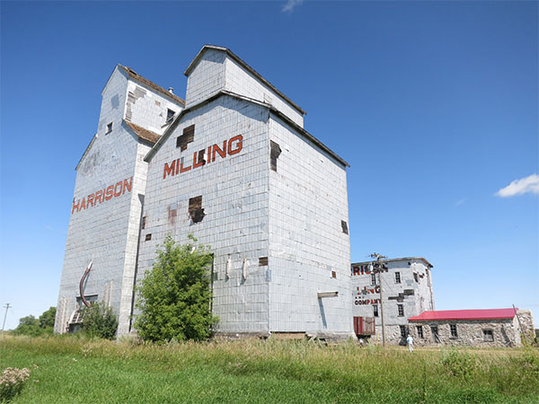 Grain elevators at the Harrison Mill
