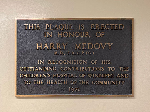 Harry Medovy commemorative plaque