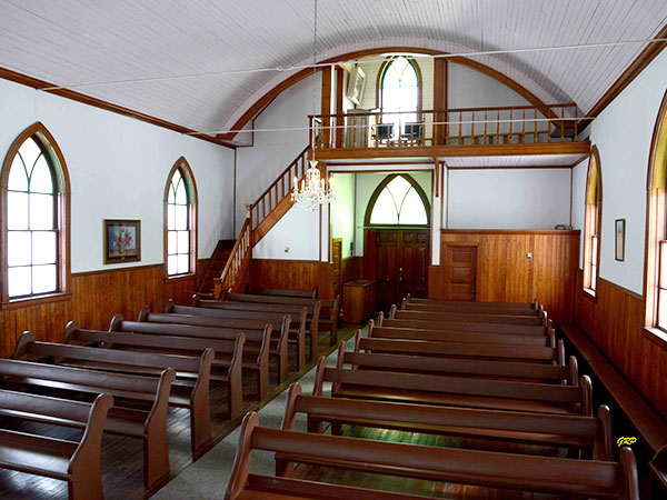 Interior of Hecla Island Lutheran Church