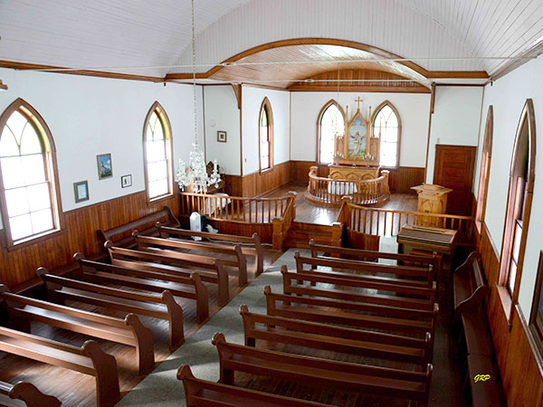 Interior of Hecla Island Lutheran Church