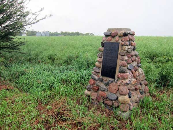 Hiawatha School commemorative monument