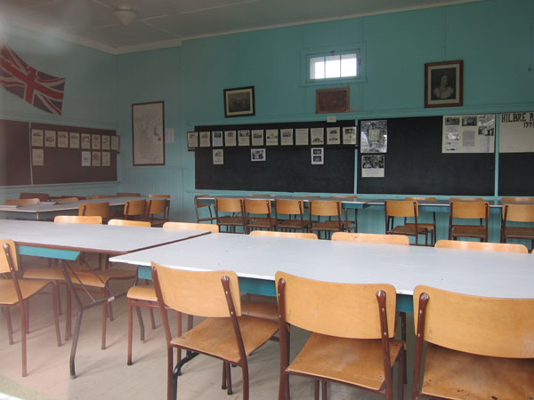 Interior of the former Hilbre School building