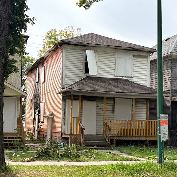 Hirsh Fourplex B after a fire