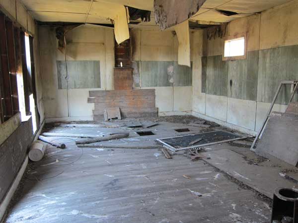 Interior of the former Hola School building