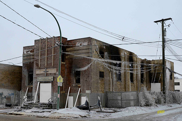 Holy Ascension Greek Orthodox Church after a fire