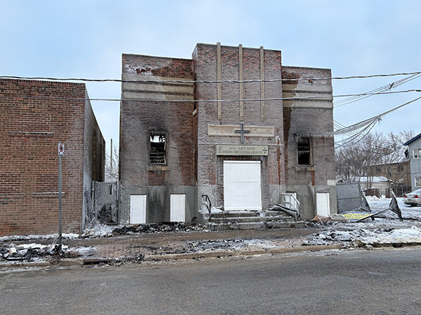 Holy Ascension Greek Orthodox Church after a fire