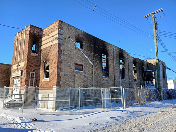 Holy Ascension Greek Orthodox Church after a fire