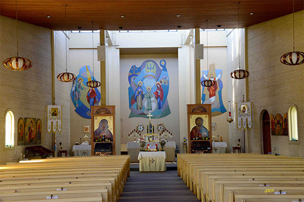 Interior of Holy Family Ukrainian Catholic Church at Winnipeg